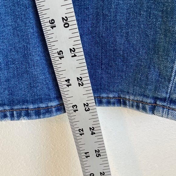 Madewell Curvy Slim Wide Leg Jeans Size 27 Petite Classic Blue Denim - Picture 4 of 9